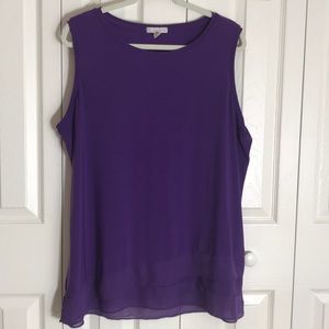 Dress Barn purple sleeveless tunic SZ 2X
